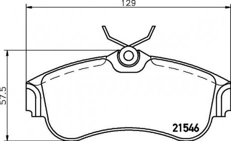 Тормозные колодки, дисковый тормоз (набор) HELLA 8DB355018011