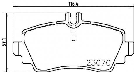 Тормозные колодки передние MB A-class (W168) 97-04 (TRW) HELLA 8DB355018-281