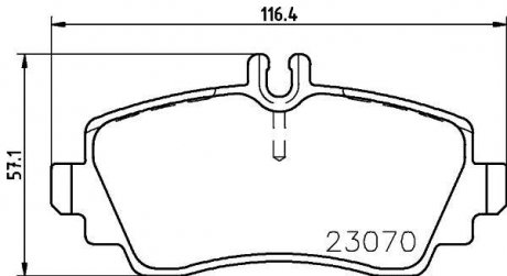 Тормозные колодки, дисковый тормоз (набор) HELLA 8DB355018311 (фото 1)