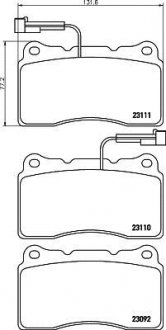 Тормозные колодки, дисковый тормоз (набор) HELLA 8DB355018361