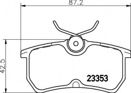 Тормозные колодки, дисковый тормоз (набор) HELLA 8DB355018411