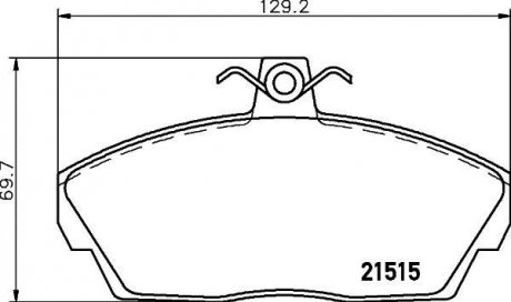 Тормозные колодки, дисковый тормоз (набор) HELLA 8DB355018431