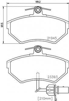 Тормозные колодки передние W163 M-класс HELLA 8DB355018-451