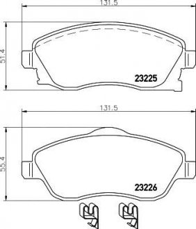 Тормозные колодки, дисковый тормоз (набор) HELLA 8DB355018511 (фото 1)