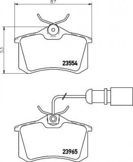 Тормозные колодки, дисковый тормоз (набор) HELLA 8DB355018601 (фото 1)