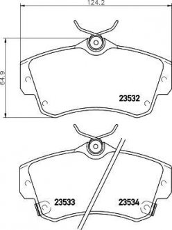 Гальмівні колодки, дискове гальмо (набір) HELLA 8DB355018651