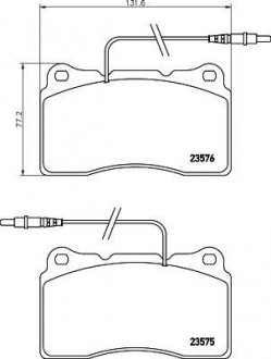 Тормозные колодки, дисковый тормоз (набор) HELLA 8DB355018671