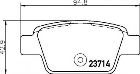 Тормозные колодки, дисковый тормоз (набор) HELLA 8DB355018851