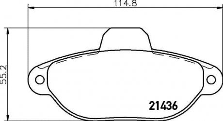 Тормозные колодки, дисковый тормоз (набор) HELLA 8DB355019151 (фото 1)