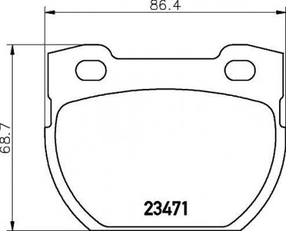 Тормозные колодки, дисковый тормоз (набор) HELLA 8DB355019231