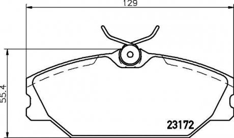 Тормозные колодки, дисковый тормоз (набор) HELLA 8DB355019391