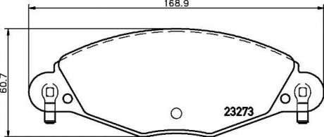Тормозные колодки, дисковый тормоз (набор) HELLA 8DB355019421 (фото 1)