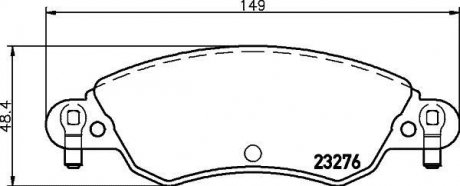 Тормозные колодки, дисковый тормоз (набор) HELLA 8DB355019431 (фото 1)