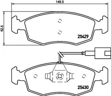 Тормозные колодки дисковые T2112 HELLA 8DB355019651 (фото 1)