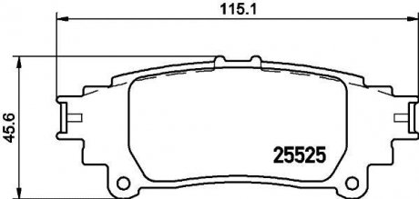 Тормозные колодки.) HELLA 8DB355020001