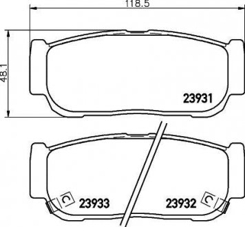 Дисковые тормозные колодки HELLA 8DB355020221