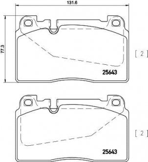 Дискові гальмівні колодки HELLA 8DB355020251