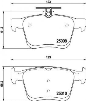 Тормозные колодки дисковые HELLA 8DB355020271 (фото 1)