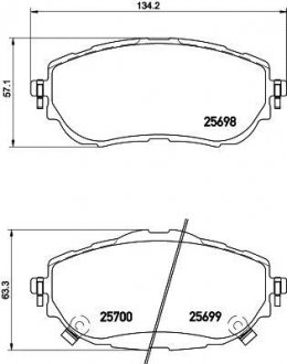 Комплект тормозных колодок, дисковый тормоз 8DB 355 020-281 BEHR / HELLA 8DB355020-281