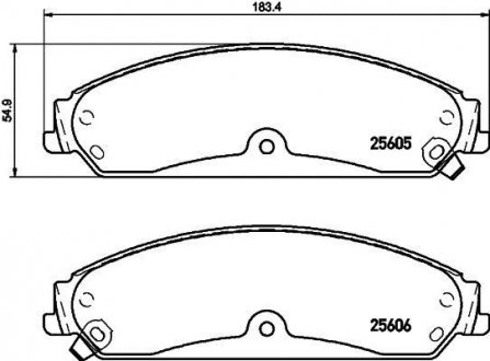 Тормозные колодки.) HELLA 8DB355020541