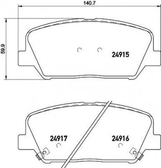 Тормозные колодки дисковые T3149 HELLA 8DB355020591