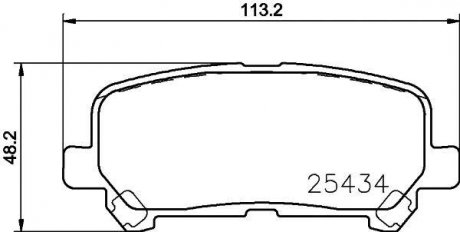 Комплект тормозных колодок, дисковый механизм HELLA 8DB355020601