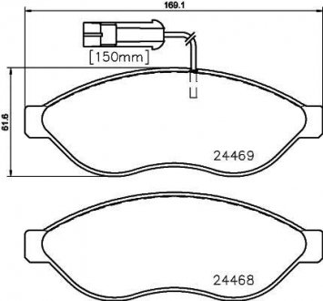 Дискові гальмівні колодки HELLA 8DB355020651