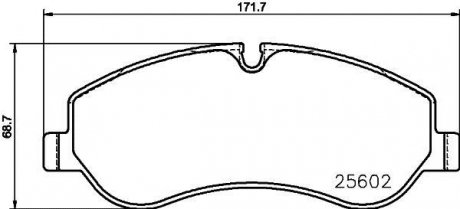 Гальмівні колодки дискові T2269 HELLA 8DB355020691