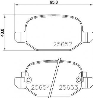 Тормозные колодки.) HELLA 8DB355020761