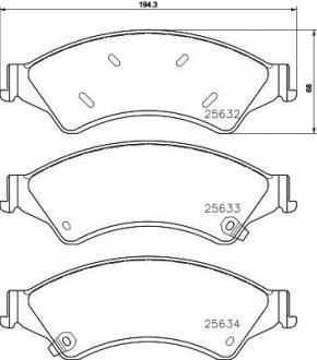 Дискові гальмівні колодки HELLA 8DB355020781