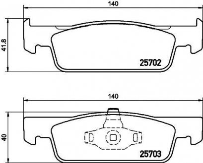 Тормозные колодки перед. Logan/Sandero/Clio 12- HELLA 8DB355020-801