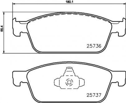 Колодки гальмівні дискові комплект; передн. HELLA 8DB355020-831