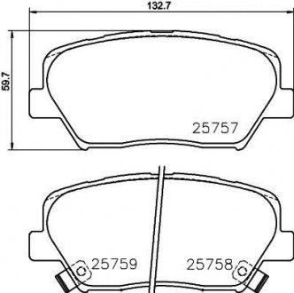 Дисковые тормозные колодки HELLA 8DB355020871 (фото 1)