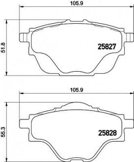 Тормозные колодки.) HELLA 8DB355021001