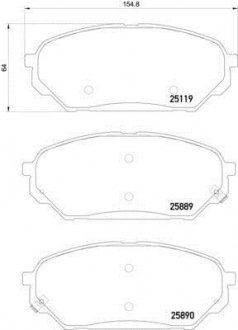 Дисковые тормозные колодки HELLA 8DB355021231