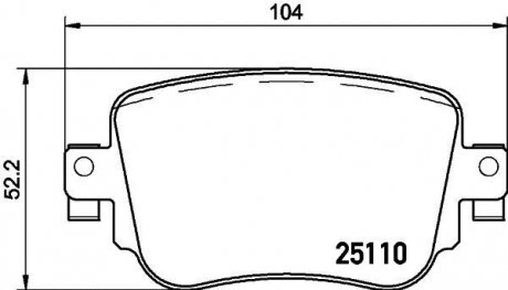 Дисковые тормозные колодки HELLA 8DB355021-291