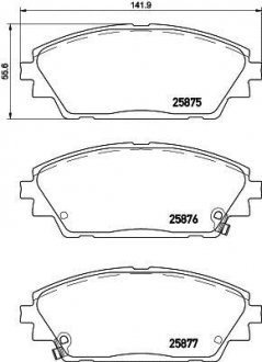 Гальмівні колодки (набір) HELLA 8DB 355 021-421 (фото 1)