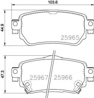 Гальмівні колодки (набір) HELLA 8DB355021491