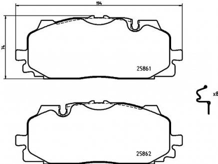 Гальмівні колодки пер. Audi Q7 2.0-3.0Dh 01.15- HELLA 8DB355021641