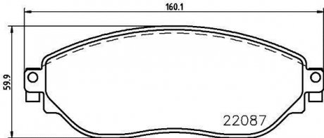 Гальмівні колодки (набір) HELLA 8DB355021-891