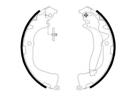 Колодки тормозные барабанные; задн. HELLA 8DB355022061