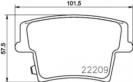 Гальмівні колодки (набір) HELLA 8DB355023101 (фото 1)