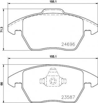 Гальмівні колодки (набір) HELLA 8DB355023151