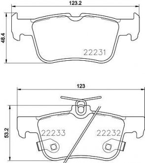 Тормозные колодки Ford Galaxy, Mondeo V, S-Max Ford Usa Fusion Lincoln Mkz 1.0-3.5 09.06- HELLA 8DB355023301