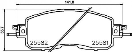 Гальмівні колодки (набір) HELLA 8DB355023321