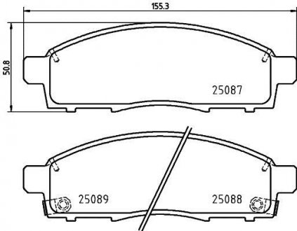 Тормозные колодки дисковые перед. Mitsubishi Pajero/L200 2.5TDI 01 07.01- HELLA 8DB355023401