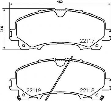 Тормозные колодки.) HELLA 8DB355024621