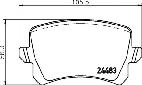 Тормозные колодки зад. Golf/CC/Passat/Tiguan 05- BEHR / HELLA 8DB355025-331