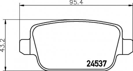 Тормозные колодки зад. Focus/Galaxy/Kuga/Mondeo/S80/V70/XC70 06- 1.6-4.4 BEHR / HELLA 8DB355025-351