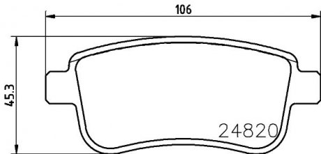 Тормозные колодки зад. Clio/Magane 10- HELLA 8DB355025-421